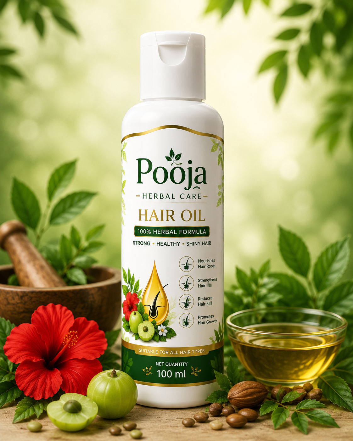 Pooja Hair Growth & Hairfall Control oil | Buy 2 Get 1 Free