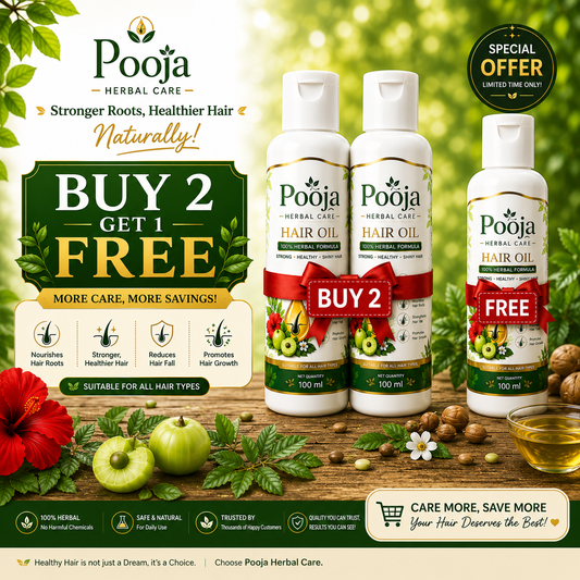 Pooja Hair Growth & Hairfall Control oil | Buy 2 Get 1 Free